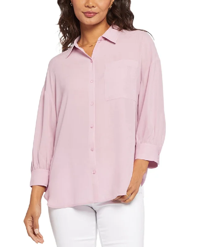 NYDJ Zoey Blouse Satin Drape Blouse