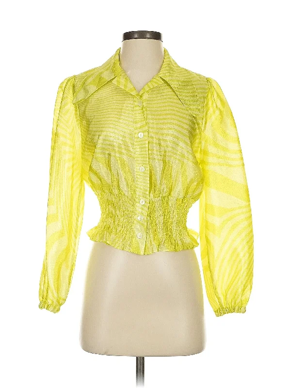 3/4 Sleeve Blouse Feminine Tie Blouse