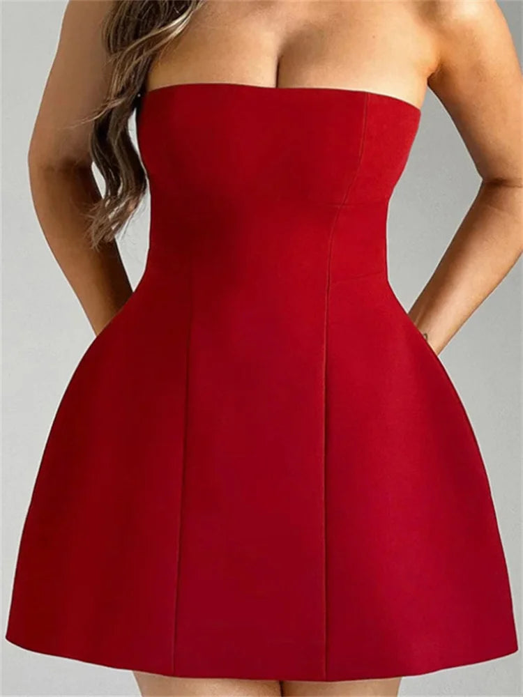 Red Tube top Dress