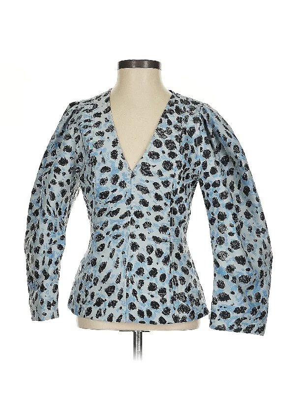Long Sleeve Blouse Feminine Ruffle Blouse