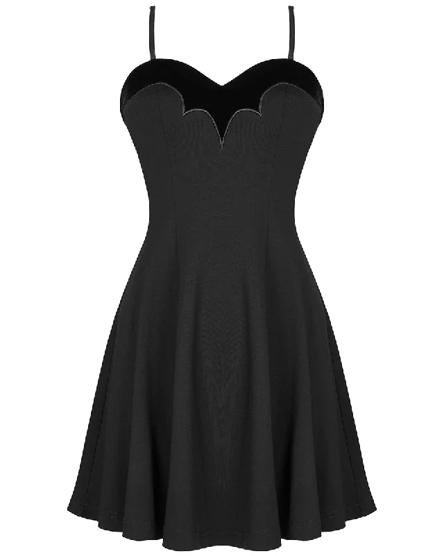 Punk Rave Daily Life Casual Gothic Batwing Mini Dress Fashionable Boho-Chic Mini Dress