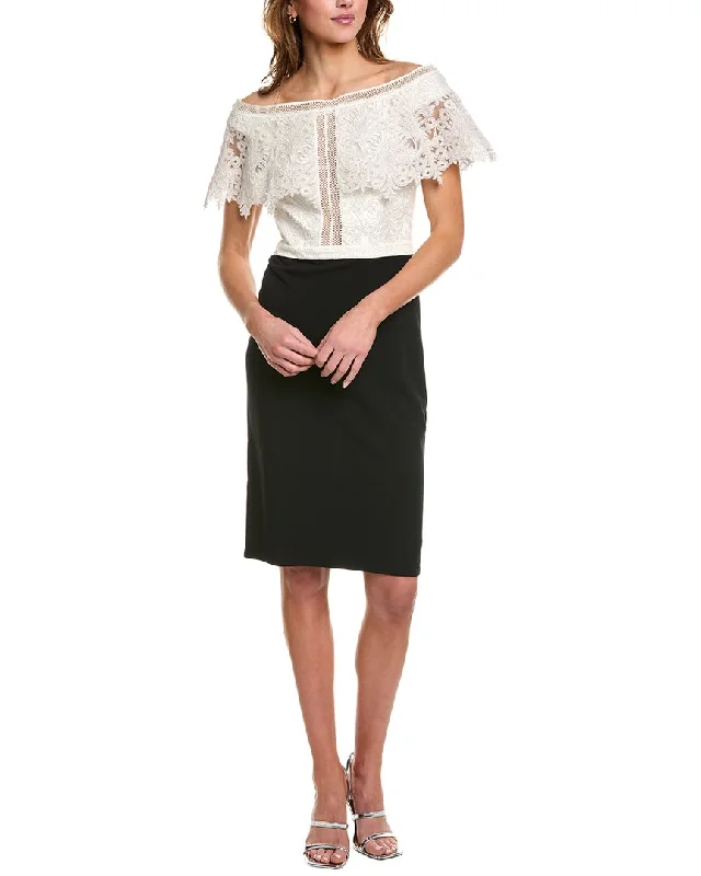 Tadashi Shoji Lace Mini Dress Stylish Plaid Mini Dress