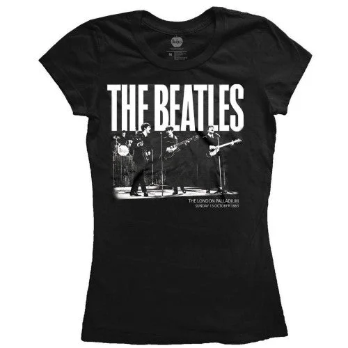 The Beatles Womens/Ladies 1963 The Palladium T-Shirt-- Zippered Front Buttoned Front Snap Front