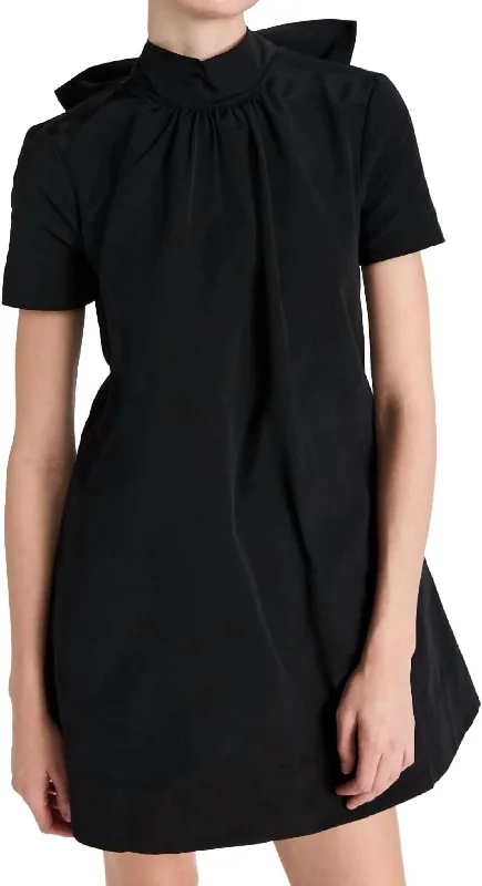 Mini Ilana Mini Dress In Black Trendy Mini Dress with Belt