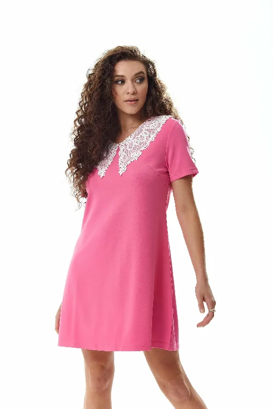 Liquorish Mini Dress With Lace Collar Trendy Wraparound Mini Dress