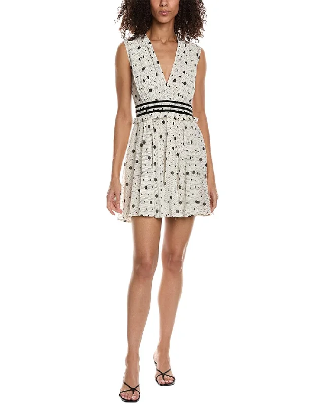 The Kooples Polka Dot Mini Dress Trendy Button-Detail Mini Dress