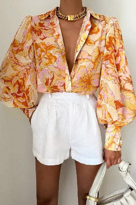 RUNAWAY THE LABEL Womens Fleetwood Blouse Tropicana Soft Modal Blouse