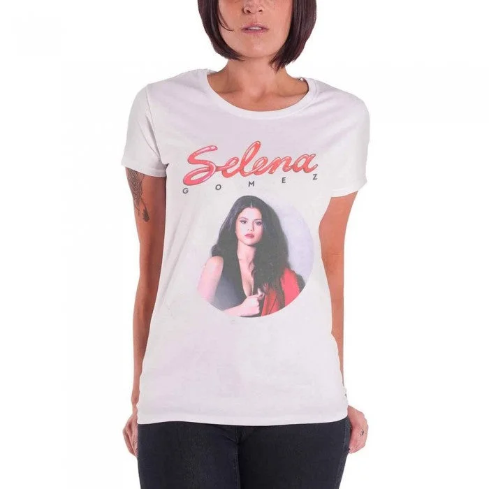 Selena Gomez Womens/Ladies 80´s Glam T-Shirt-- Hooded Caped Shawl Collar