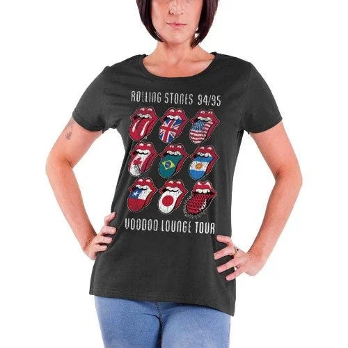 The Rolling Stones Womens/Ladies Voodoo Lounge Tongue T-Shirt-- Elegant Classic Vintage