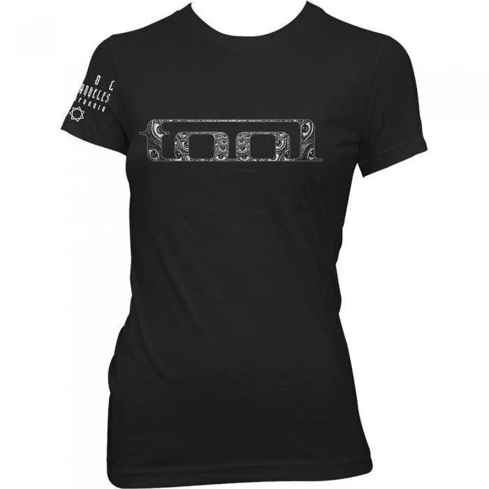 Tool Womens/Ladies Eyes Logo T-Shirt-- Print Jacquard Patchwork