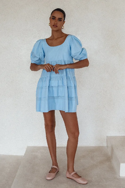 Andrea Babydoll Cotton Mini Dress by ELF Cozy Wraparound Mini Dress