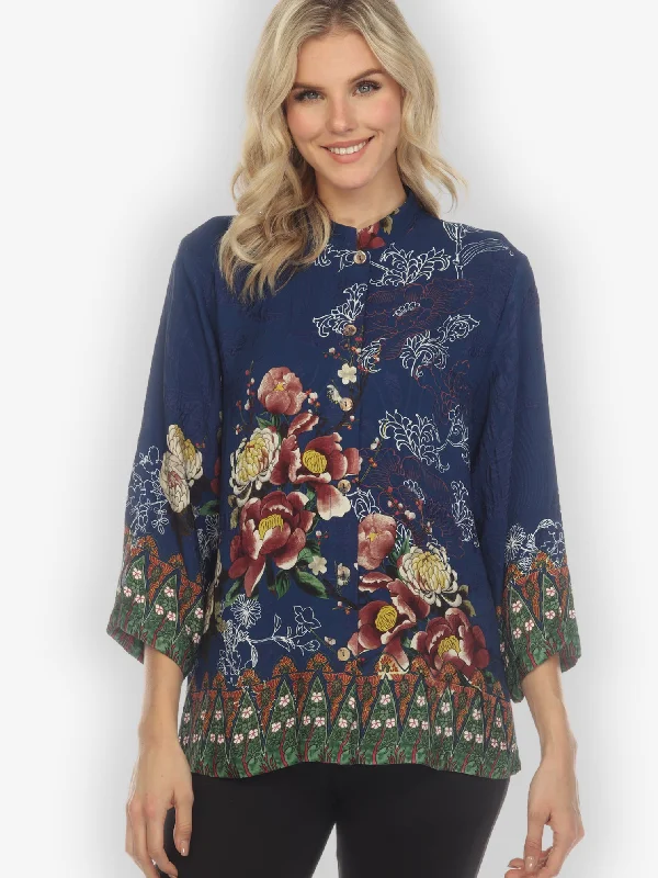 Mums and Border Silk Blouse Soft Modal Blouse