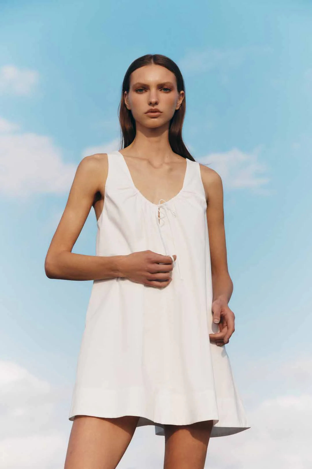 NUDE LUCY Inka mini dress - White Casual Mini Dress with Pockets