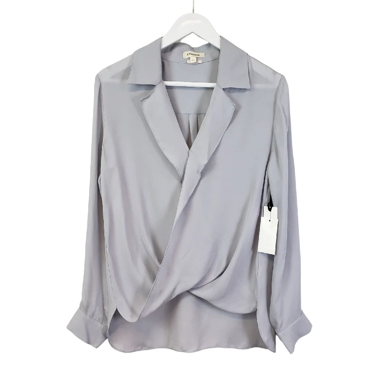 NWT L'Agence Silk Wrap Blouse Size Small Soft Modal Blouse
