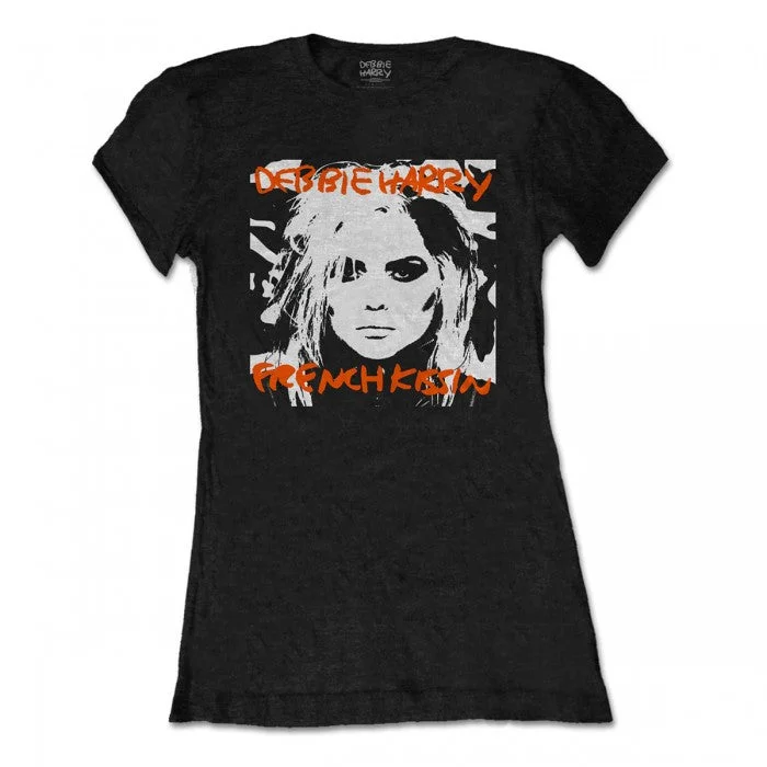 Debbie Harry Womens/Ladies French Kissin´ Cotton T-Shirt-- Print Jacquard Patchwork
