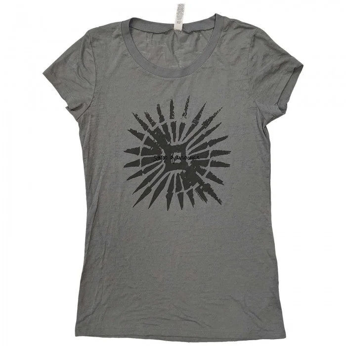 U2 Womens/Ladies Songs Of Innocence Disc T-Shirt-- Collared T-Shirt Boat Neck A-Line