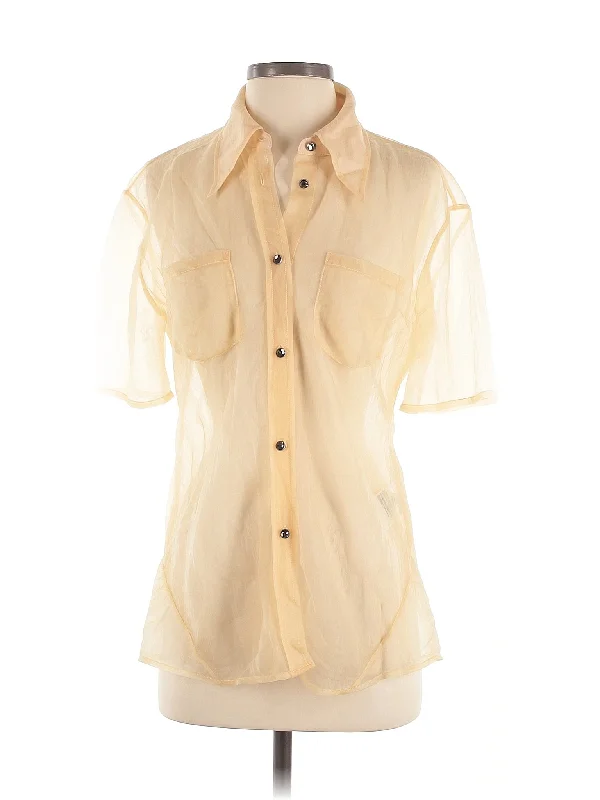 Short Sleeve Blouse Soft Satin Blouse