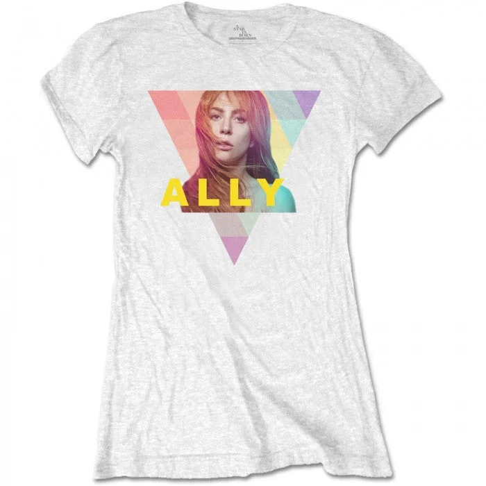A Star Is Born Womens/Ladies Ally Geometric Triangle Cotton T-Shirt-- Chenille Fabric Brocade Fabric Lace Fabric