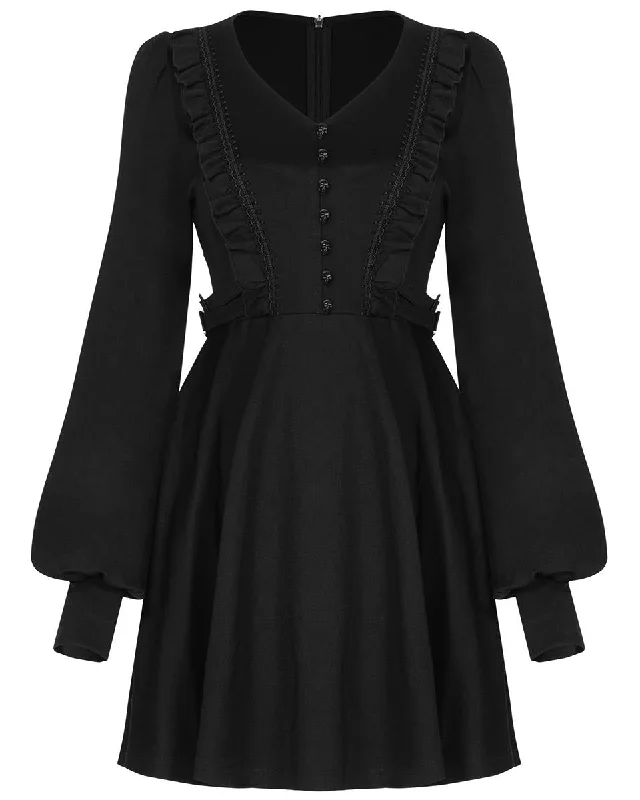 Punk Rave Daily Life RetroGothic Lolita Mini Dress Fashionable Mini Dress with Slits