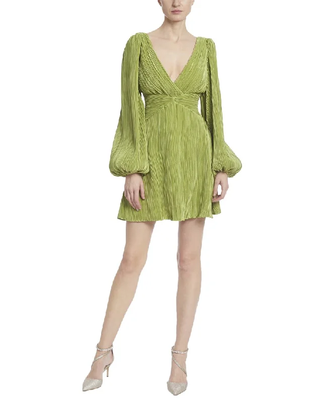 Jewel Badgley Mischka Balloon Sleeve Mini Dress Fashionable Denim Mini Dress