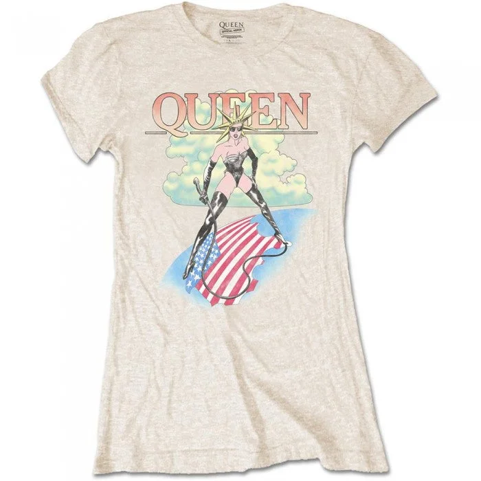 Queen Womens/Ladies Mistress T-Shirt-- Notch Collar Peter Pan Collar Cowl Neck