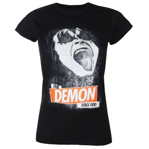 Kiss Womens/Ladies The Demon Rock Cotton T-Shirt-- Anti-Shrink Durable Soft
