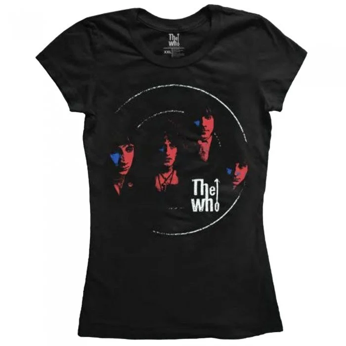 The Who Womens/Ladies Soundwaves T-Shirt-- Front Pockets Side Pockets Patch Pockets