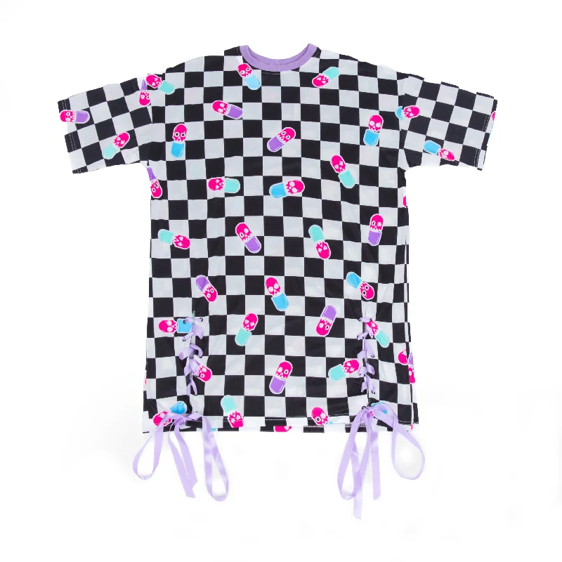 Yami T shirt Dress-- Graphic T-Shirt Round Neck Polyester