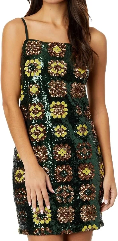 Gemini Sequin Mini Dress In Multicolor Elegant Off-Shoulder Dress Mini