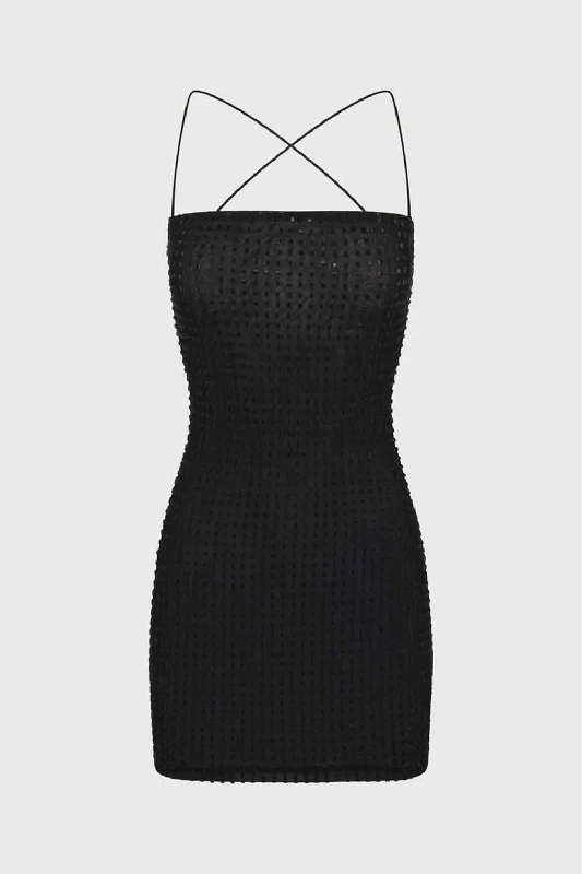 Crystal Mini Dress Classic Casual Mini Dress