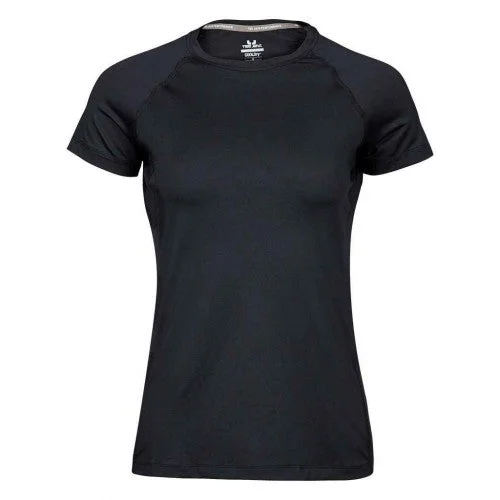 Tee Jays Womens/Ladies CoolDry Sporty T-Shirt-- Collared Crew Neck Turtle Neck