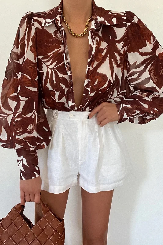 RUNAWAY THE LABEL Womens Fleetwood Blouse Lorelei Polished Work Blouse