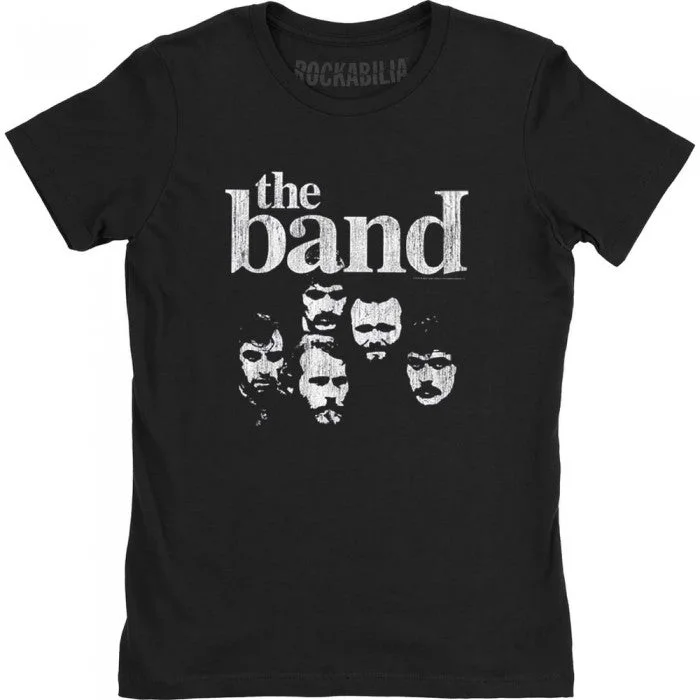 The Band Womens/Ladies Heads Cotton T-Shirt-- Seamless Knitted Crochet