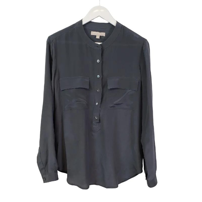 Banana Republic Silk Half Button Blouse Size Small Delicate Bow Blouse