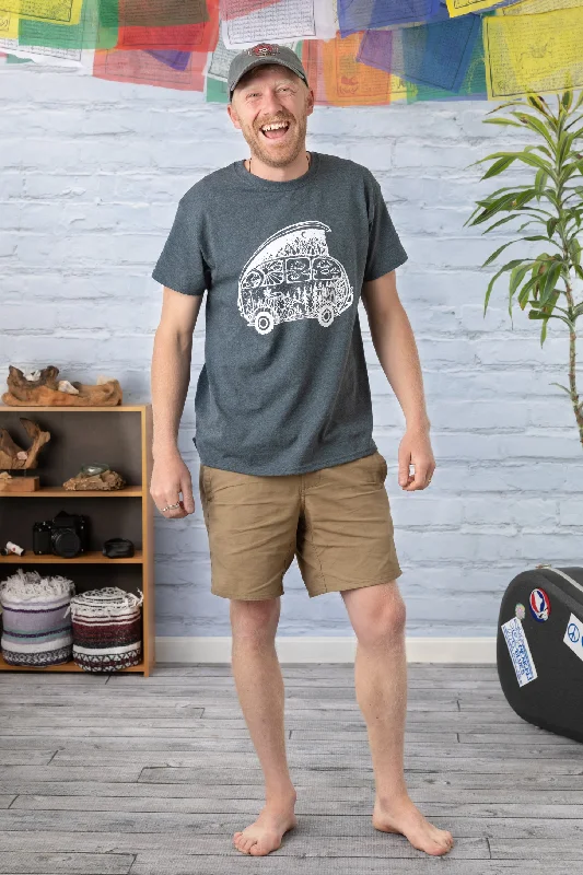 Camper Van T-Shirt-- Polka Dot Checkered Tartan