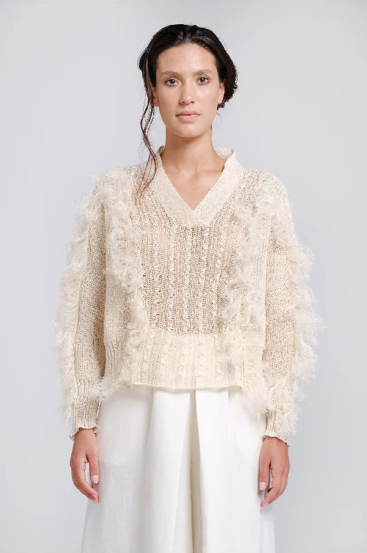 Hemp yarn blouse Business Casual Blouse
