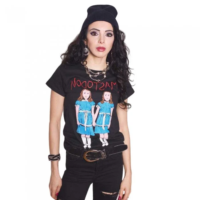 Mastodon Womens/Ladies Twins Cotton T-Shirt-- Ribbed Striped Patterned