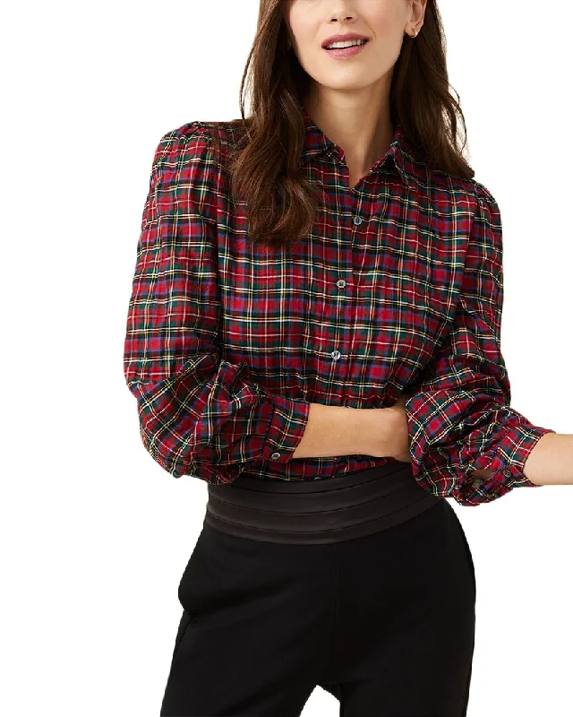 J.McLaughlin Jewel Blouse Bell Sleeve Blouse
