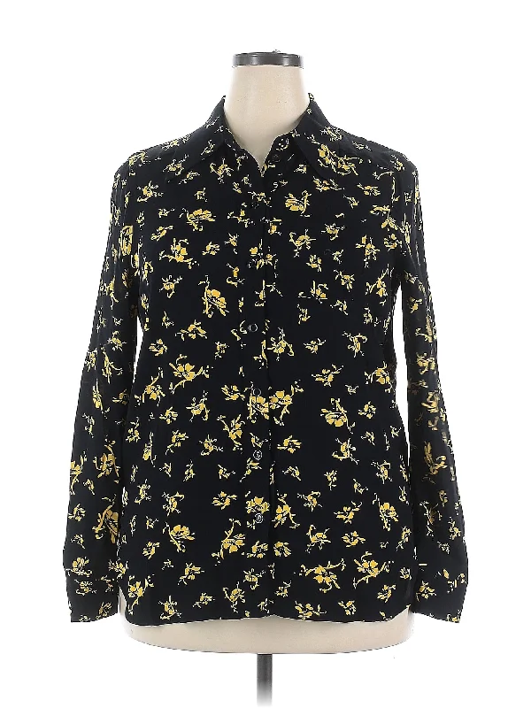 Long Sleeve Blouse Elegant Embroidery Blouse