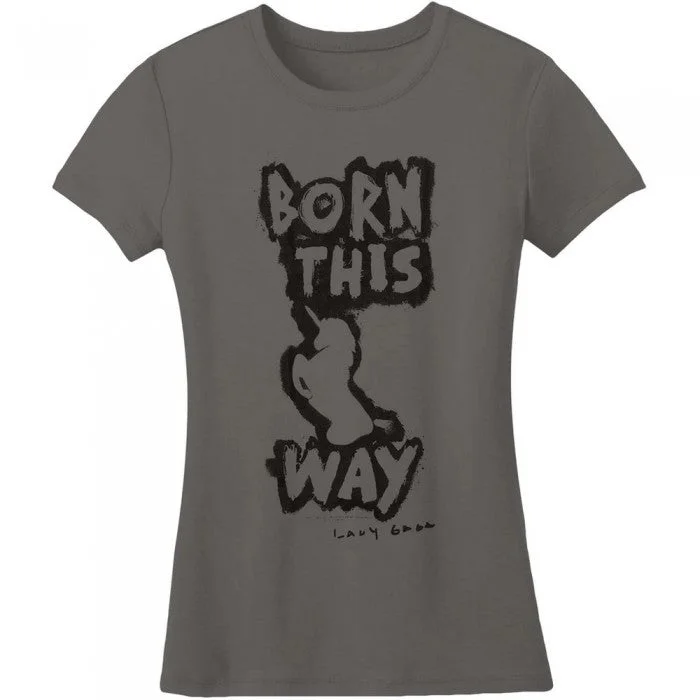 Lady Gaga Womens/Ladies Born This Way T-Shirt-- Lace Blend Ribbed Blend Corduroy Blend