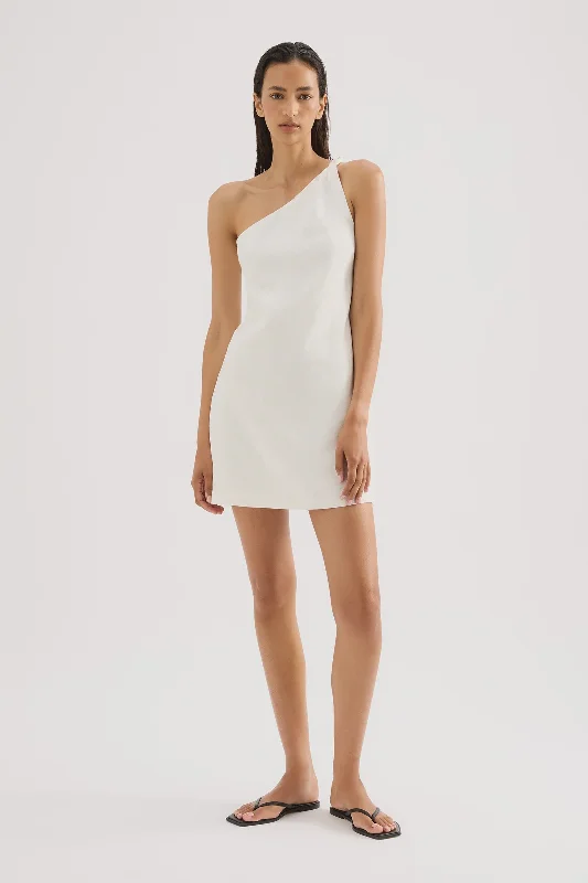 Nude Lucy Avery Linen Mini Dress white Comfortable Bodycon Mini Dress