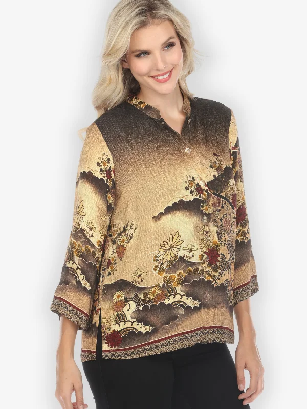 Magic Organic Beauty Silk Blend Blouse Double-Layered Blouse