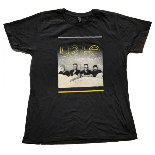 U2 Womens/Ladies I+E Tour Bed Photo Back Print Cotton T-Shirt-- Cashmere Blend Cotton Blend Poly Blend