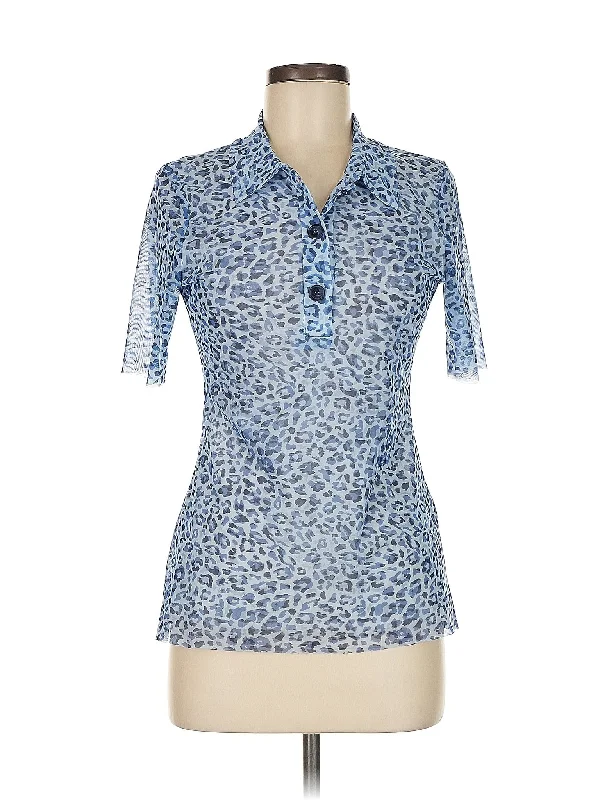 Short Sleeve Blouse Casual Button Blouse
