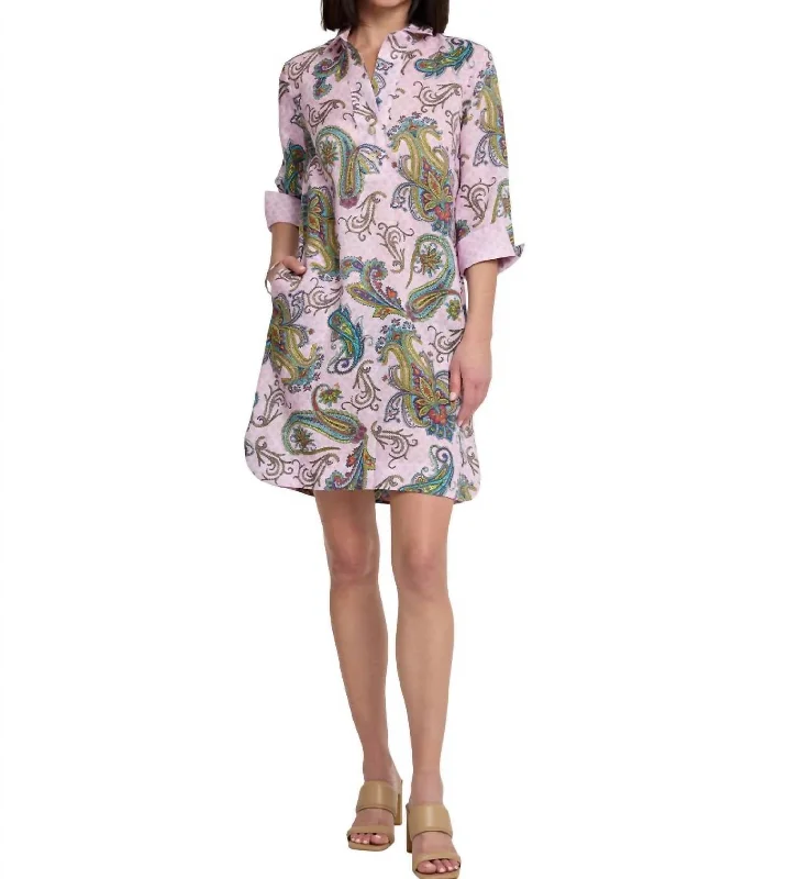 Aileen Paisley Mini Dress In Lilacmix Trendy Lace Mini Dress