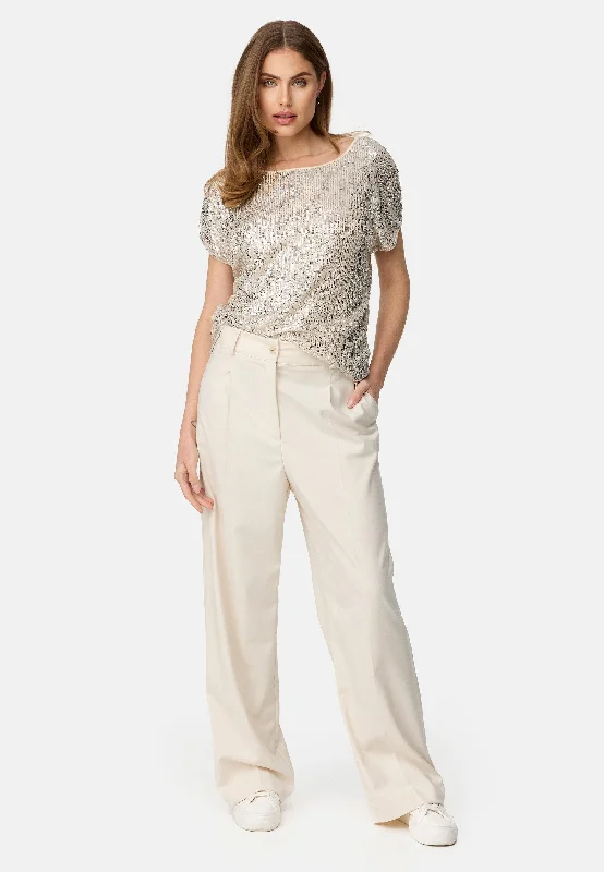 CATNOIR Sequin Shirt-- Terry Blend Velvet Blend Canvas Blend
