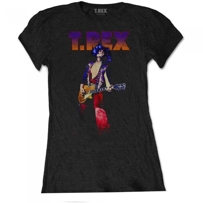 T-Rex Womens/Ladies Rockin´ Cotton T-Shirt-- Chenille Blend Fleece Blend Nylon Blend
