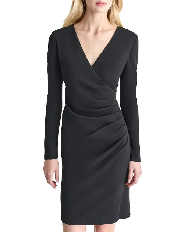 DKNY Side Ruched Mini Dress Classic Striped Mini Dress