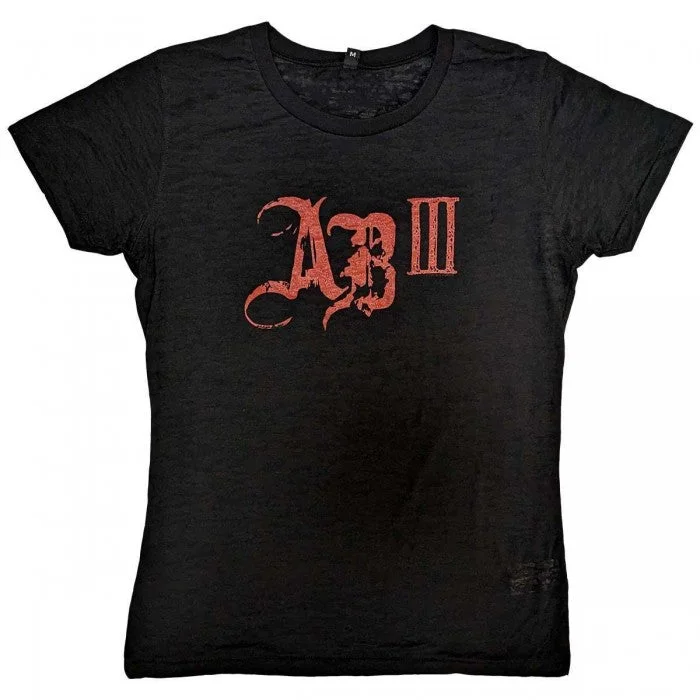 Alter Bridge Womens/Ladies AB III Logo T-Shirt-- Lace Blend Ribbed Blend Corduroy Blend