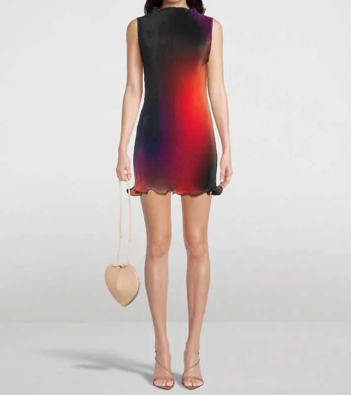 Silencio Mini Dress In Fire Casual Mini Dress with Pockets